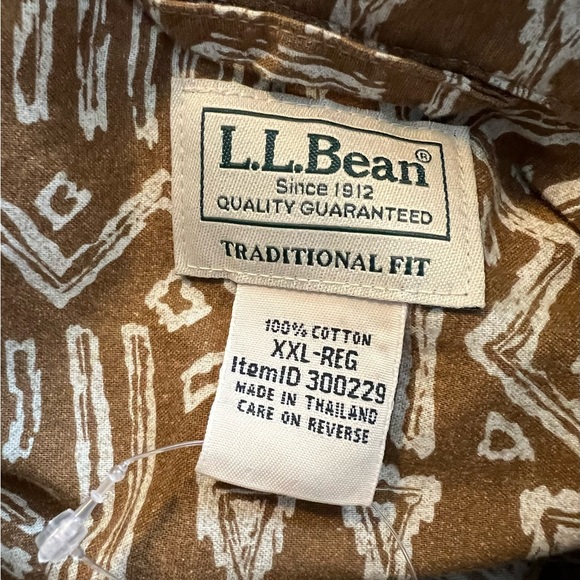 L.L. Bean Men’s Tropics Walnut Geo Hawaiian Aztec Mayan Size XXL NWT - Picture 6 of 8